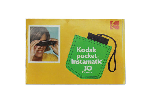 Kodak Pocket Instamatic 30 Camera Manual