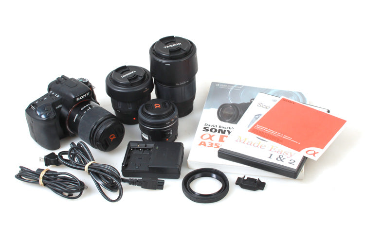Digital SLR Camera Alpha A300 Dt 18-70mm F3.5-5.6/50 1.8/28-80/75-300/charger Outfit