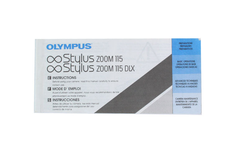 Olympus Stylus Zoom 115 & 115 DLX Manual