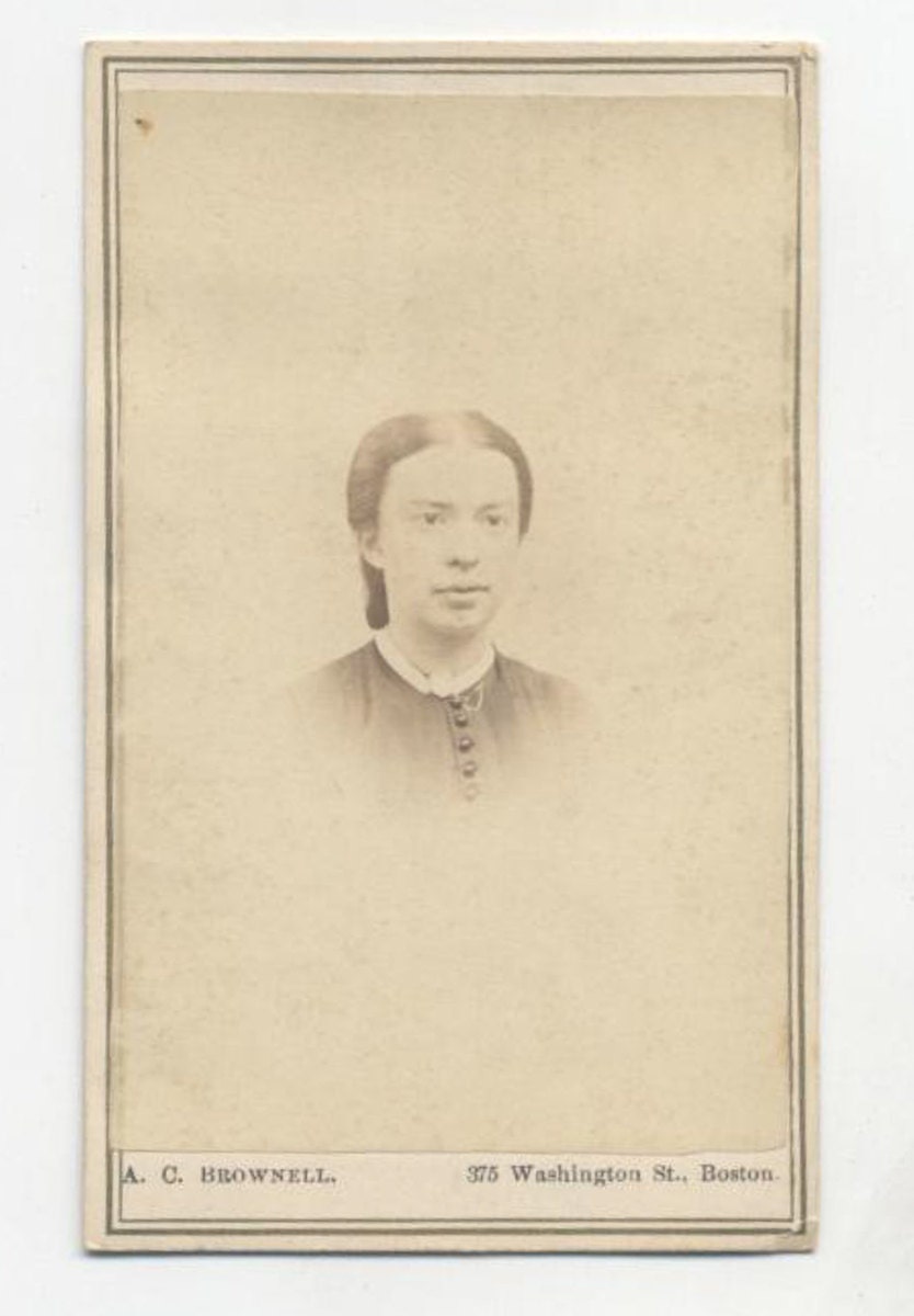 Vintage 1800s CDV Photo Of Woman With Ghostly Gaze