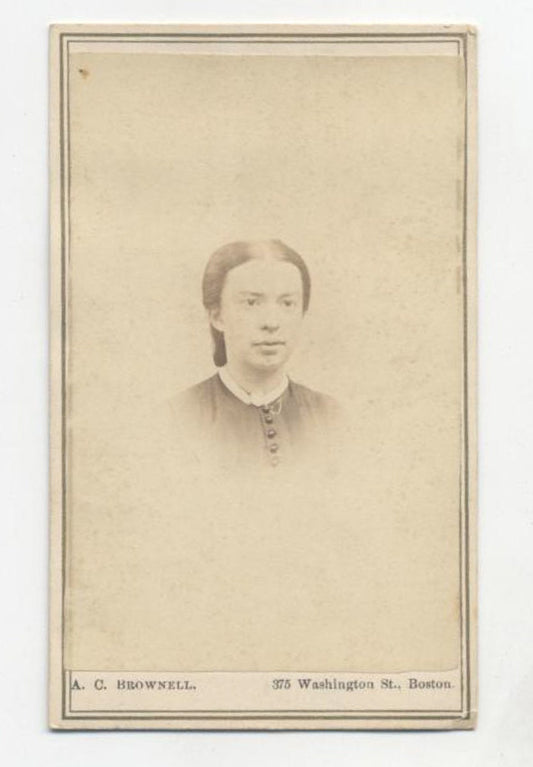 Vintage 1800s CDV Photo Of Woman With Ghostly Gaze