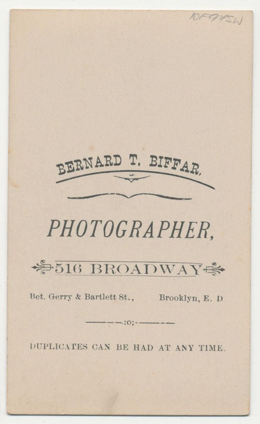 1800's CDV Photo of Girl In Short Dress//Vintage New York Portrait//Portrait of Little Girl 19th Centurty