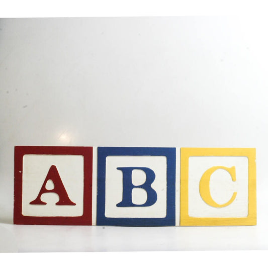 ABC Toy Block Wall Hanging//Baby Portrait Prop//Child Photo Prop