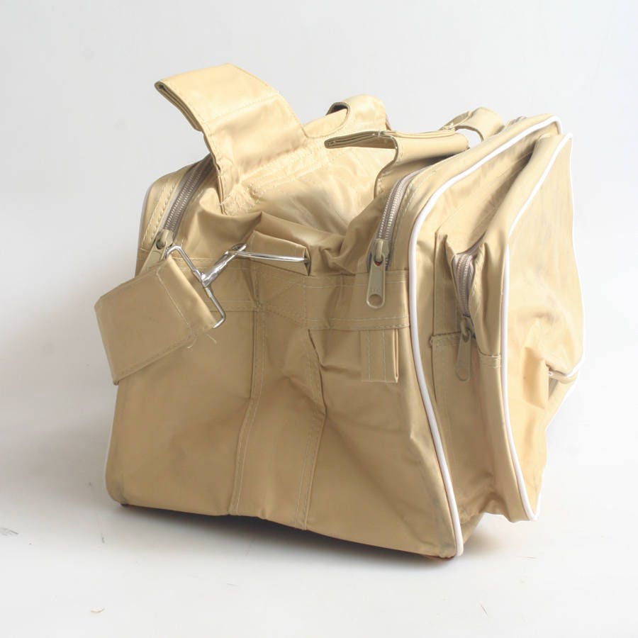 Camera Bag Vintage 1960S Tan And White