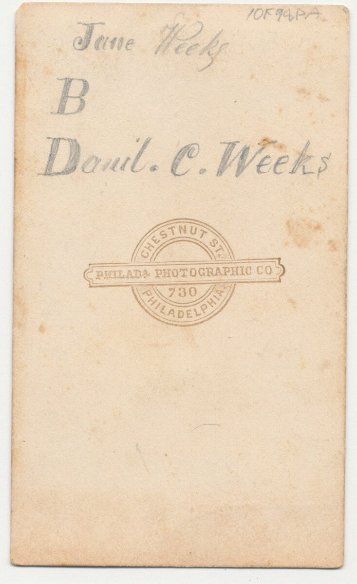 Vintage 1800's CDV Card of Illustration//Woman being Carried By Lover Over A Creek//Lovers