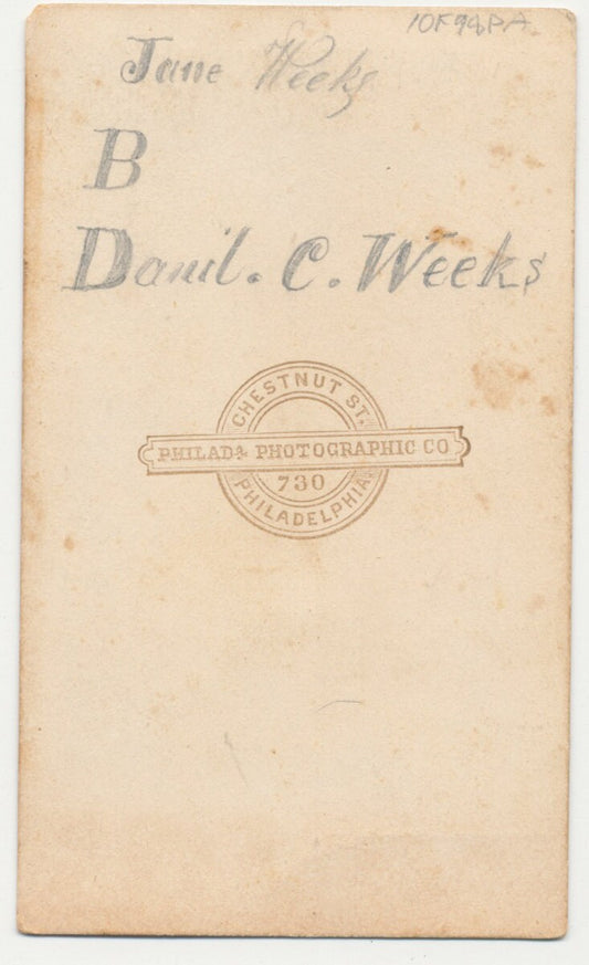 Vintage 1800's CDV Card of Illustration//Woman being Carried By Lover Over A Creek//Lovers