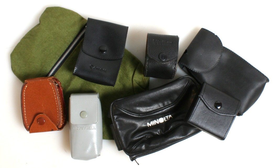 Camera Cases, Lot of 8//Pouches//Small Cases//Accessory Case//Cosplay Parts//Steampunk Parts