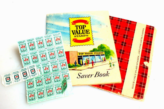 Vintage Trading Stamps//Plaid Stamps//Saver Stamps//Green Stamps//1800s Stamps