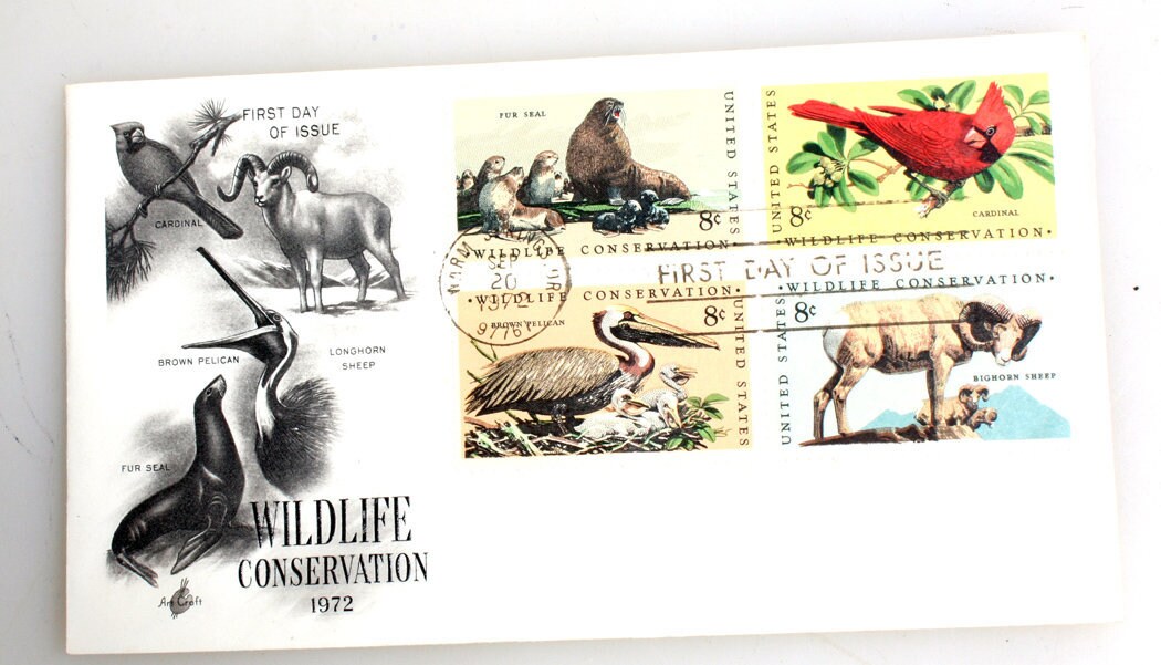 Wildlife Conservation 1972 Stamps//Collectible Stamps//8 Cent Stamps