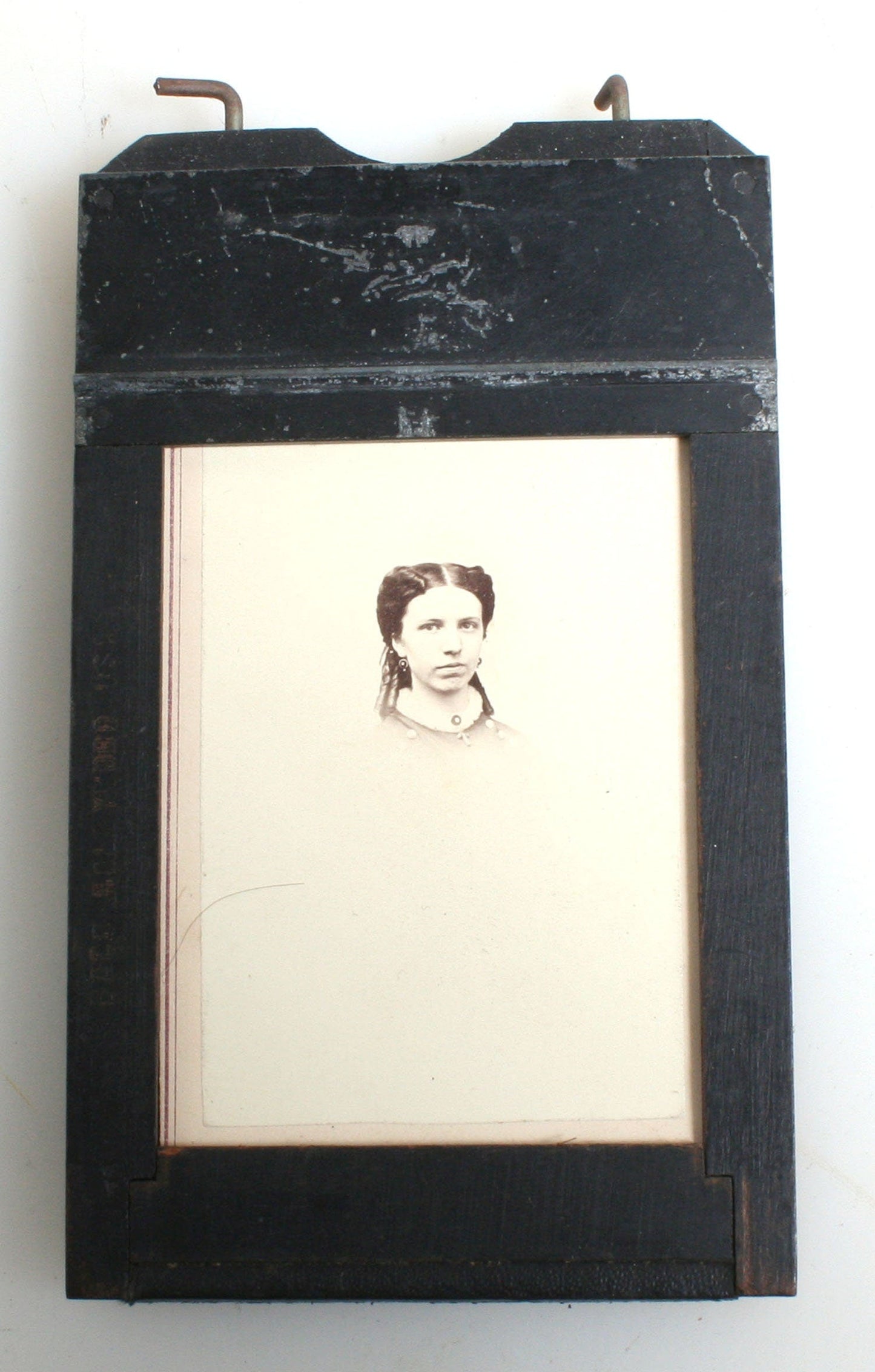 Vintage Film Holder with Vintage CDVs//Picture Frame//Reuse Frame//Beautiful Woman