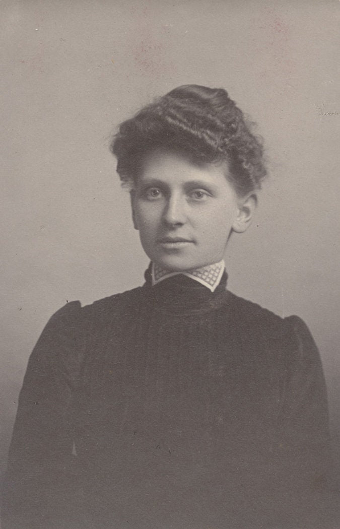 Androgynous Woman in Turtleneck. Mounted Albumen Print. MD or Washington, DC.