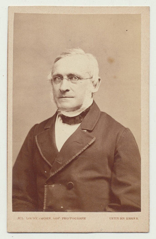 Older Gentleman w/ Unruly Beard and Saucy Side-Eye. CDV. Berlin, Germany.