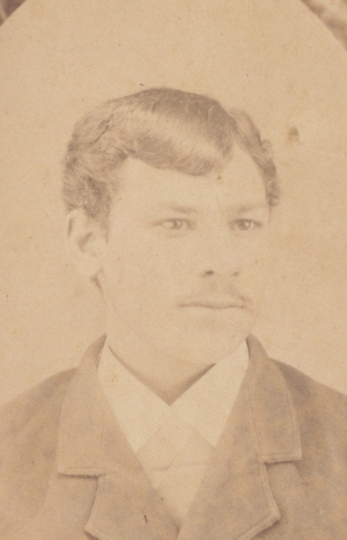 Young Man w/ Patchy Mustache and Anger in His Eyes. CDV. Pennsylvania.