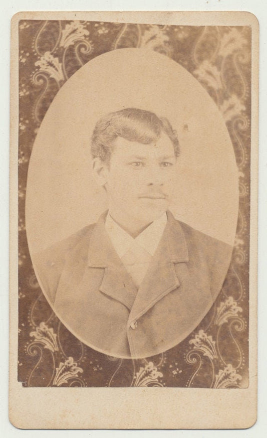 Young Man w/ Patchy Mustache and Anger in His Eyes. CDV. Pennsylvania.