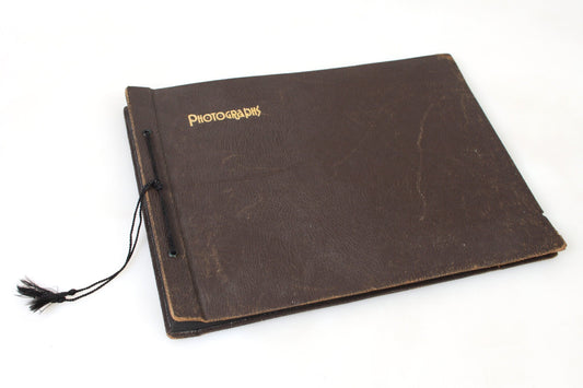 Vintage Photo Album - 39 Sheets - Genuine Leather