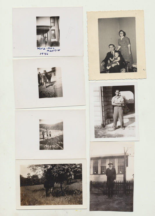 Large Lot of Found Photos. Snapshots. 44 Silver Prints. People, Places, Animals.