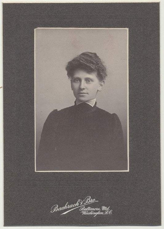 Androgynous Woman in Turtleneck. Mounted Albumen Print. MD or Washington, DC.