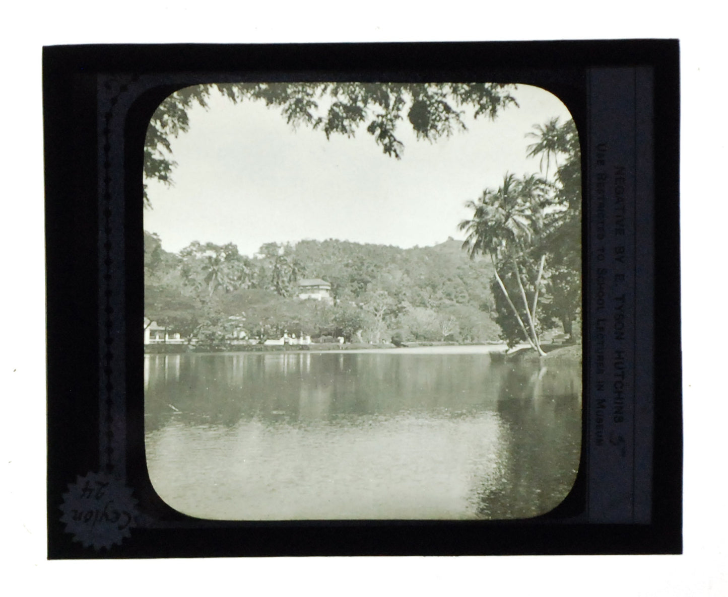 Lake Kandy Ceylon Antique Photo On Glass//DIY Art