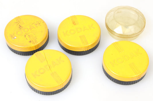 Kodak Original Yellow / Black Containers and Clear Container, Lot of 5