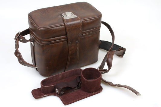 Dark Brown Hard Case w/ Lens and Body Caddy