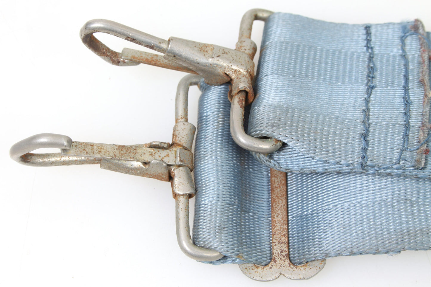 Blue Safety Belt Strap w/ Clips, 1960s
