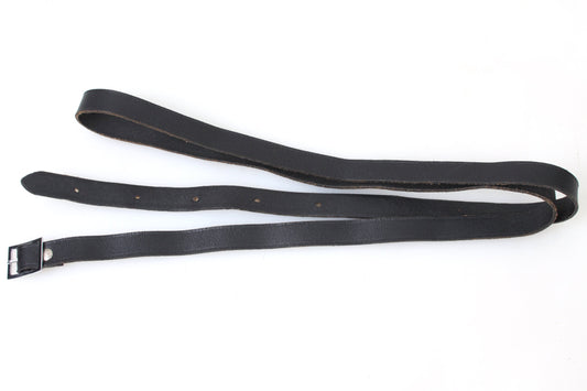 Camera Strap Black Leather Vintage, 1950s