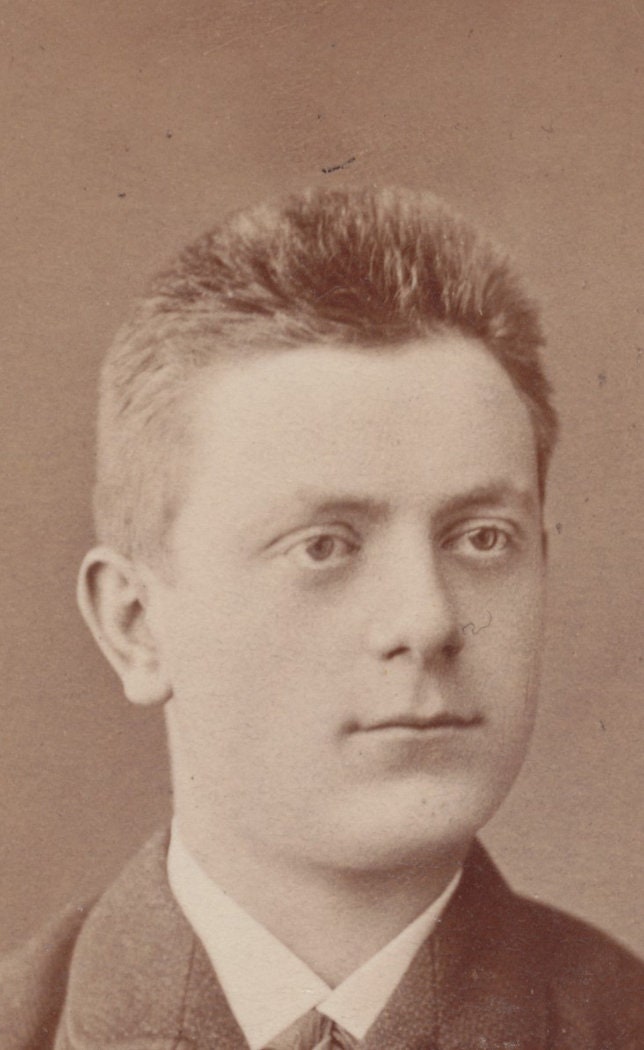 Young Man w/ Static Charged Hair in an Itchy Coat. CDV. Landsberg, Germany.