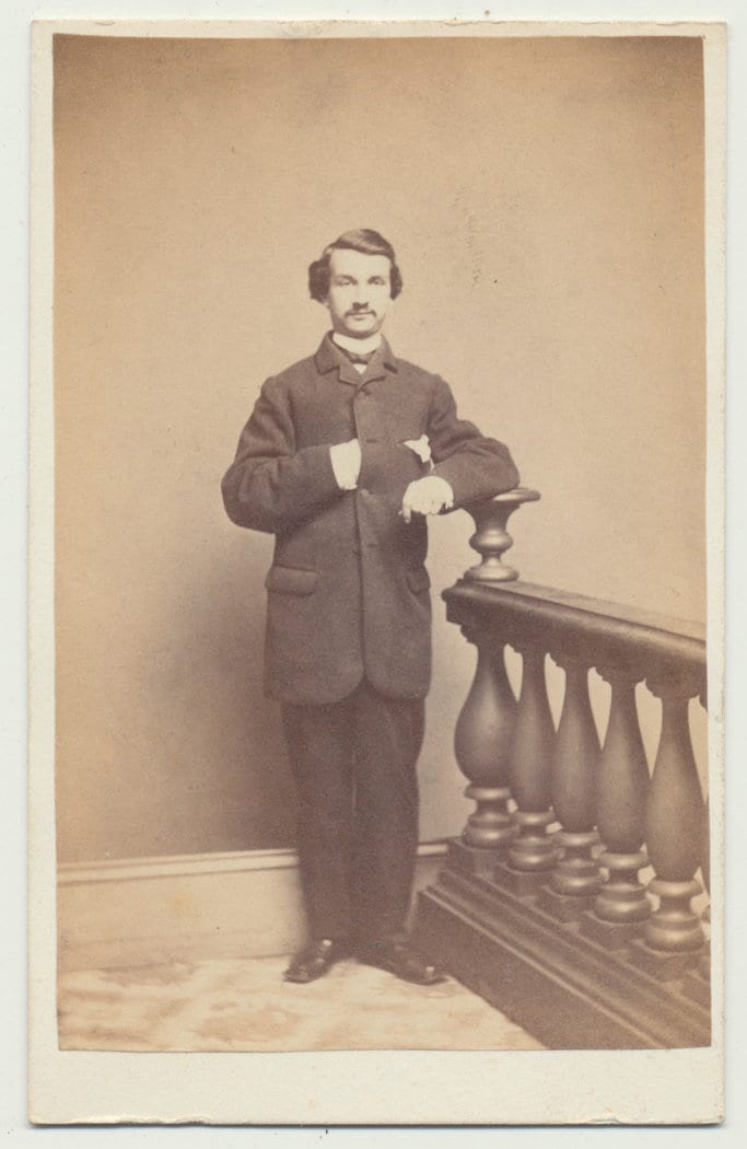 Displeased Looking Slim Man in a Chunky Coat. CDV. New York, United States.