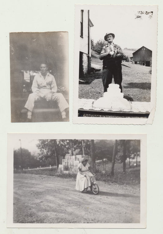 Large Lot of Found Photos. Snapshots. 39 Silver Prints. People, Places, Things.