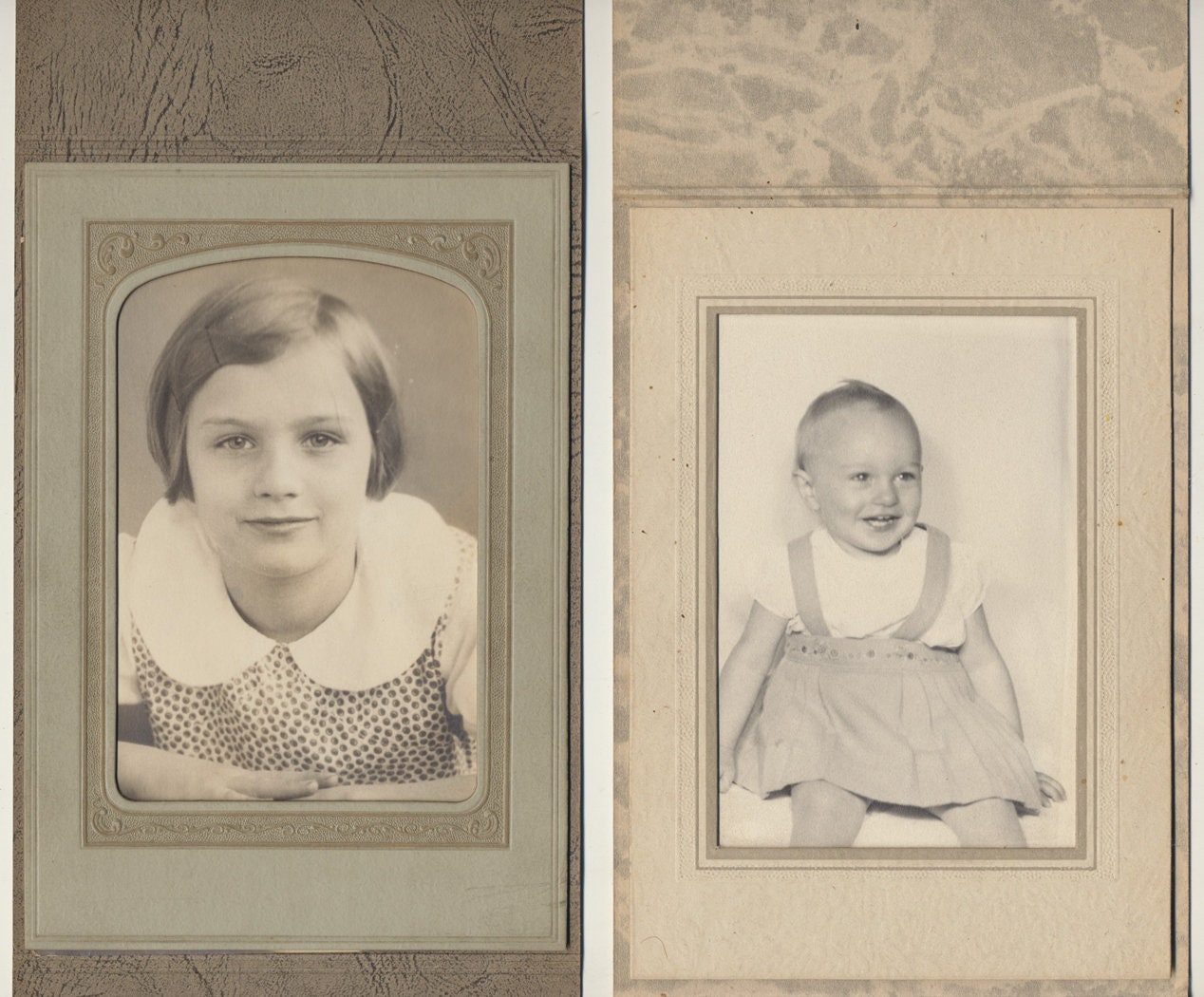 Lot of 10. Baby and Child Photographs. Various Sizes. All Mounted.