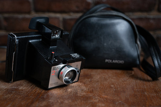Vintage Polaroid Square Shooter 2 Land Camera + Case - Great Display Piece