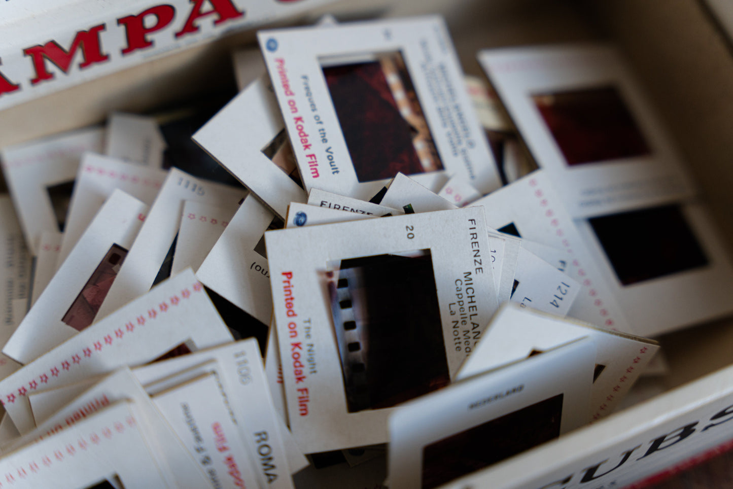 Large lot of 35mm Slides - Rome + Michaelangelo / France - In Tampa Cubs Box