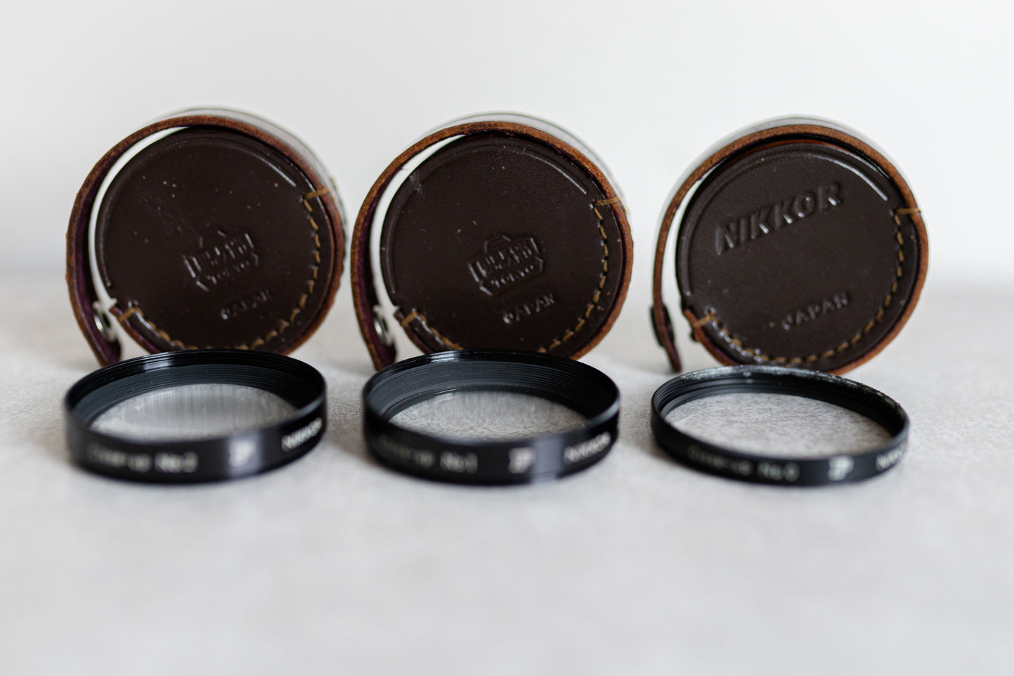 Vintage Nikon F 52mm Close-Up Lens - No. 0, No. 1, and No. 2 In Cases