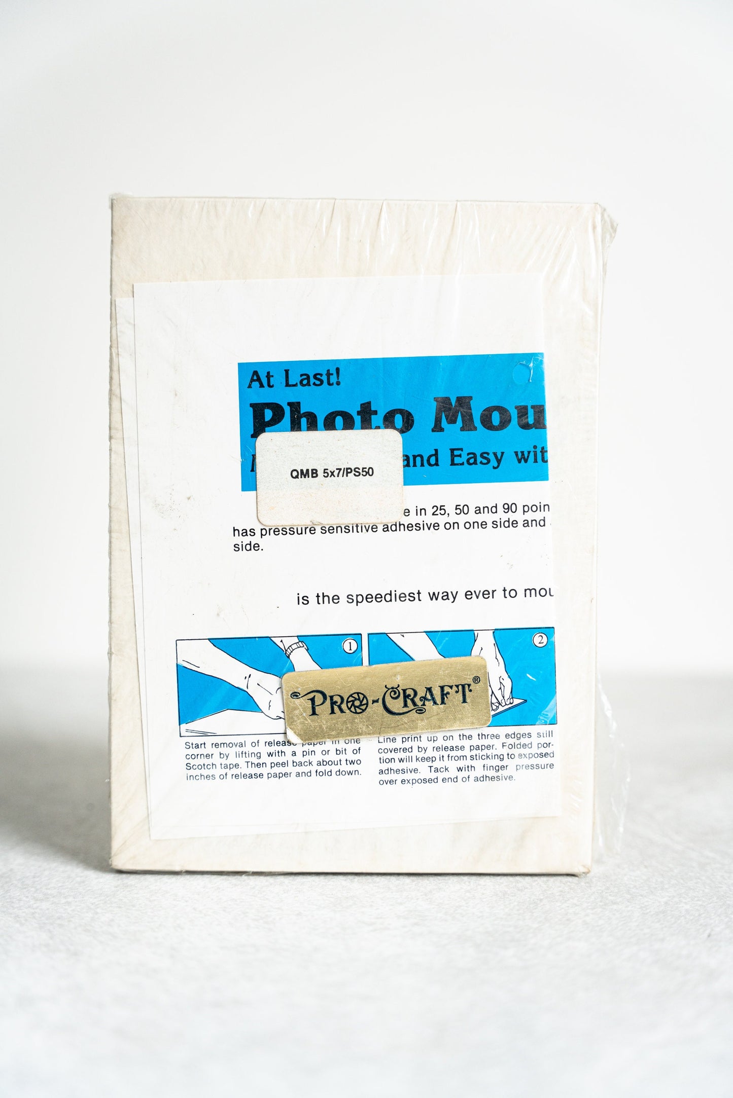 5x7 Mounting Boards - Pressure Sensitive Adhesive - Pack of 10 - New Old Stock