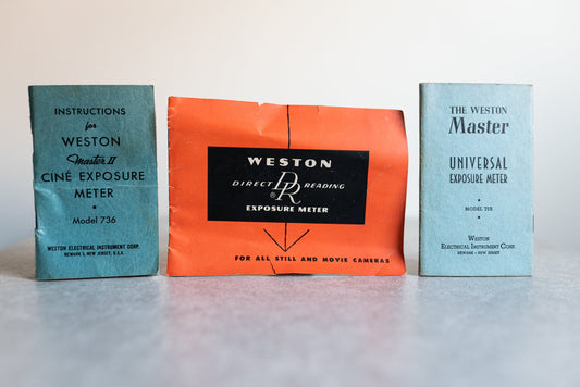 Weston Exposure Meter Manuals - Set of 3