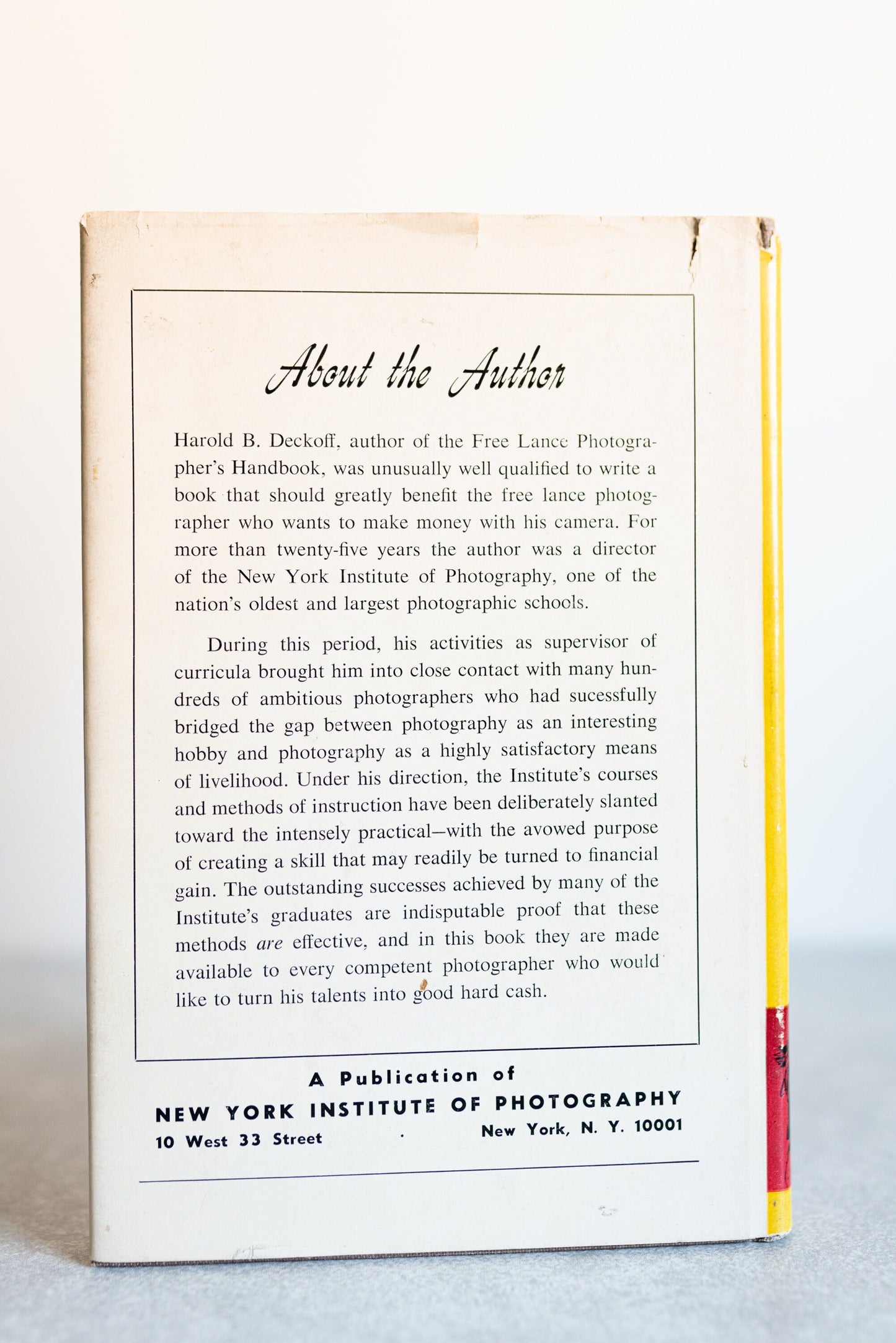 The Free Lance Photographers Handbook by Harold Deckoff Hardcover 1956 Rare