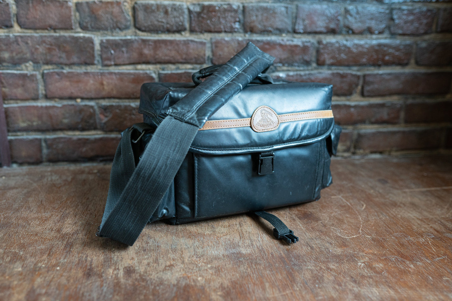 Vintage Black and Brown Camera Bag