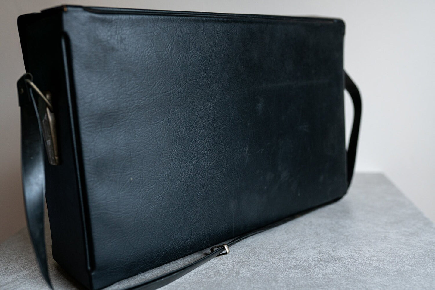 Vintage Black Vinyl Camera Case w/ Short Strap