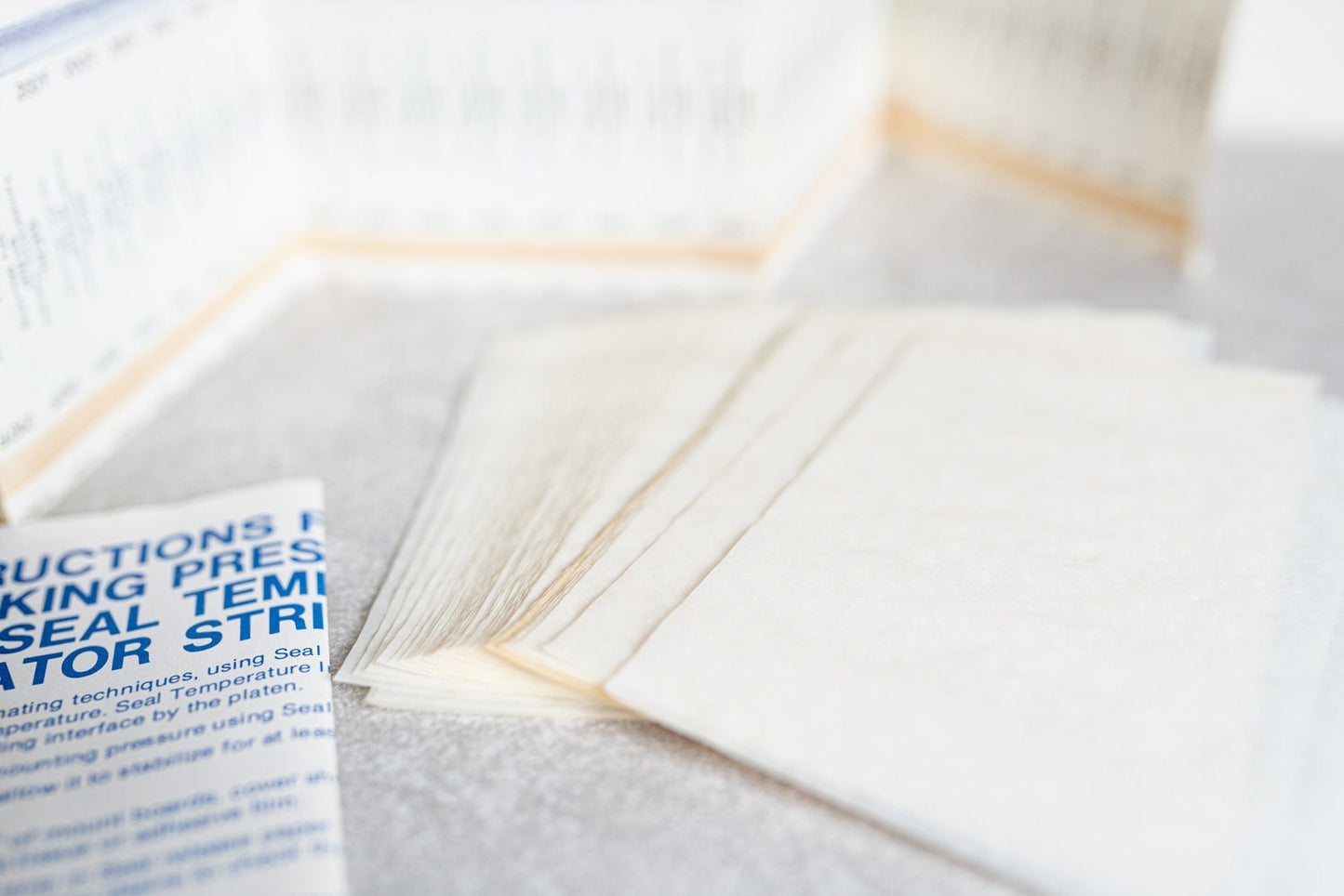 Vintage Seal 4x5 Temperature Indicator Strips and Release Paper Sheets