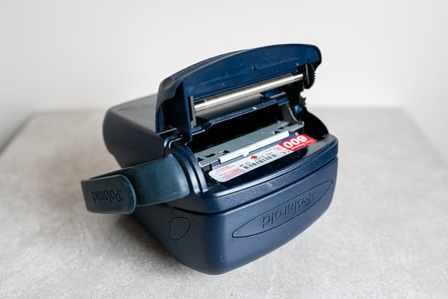 Blue Polaroid 600 Instant Film Camera