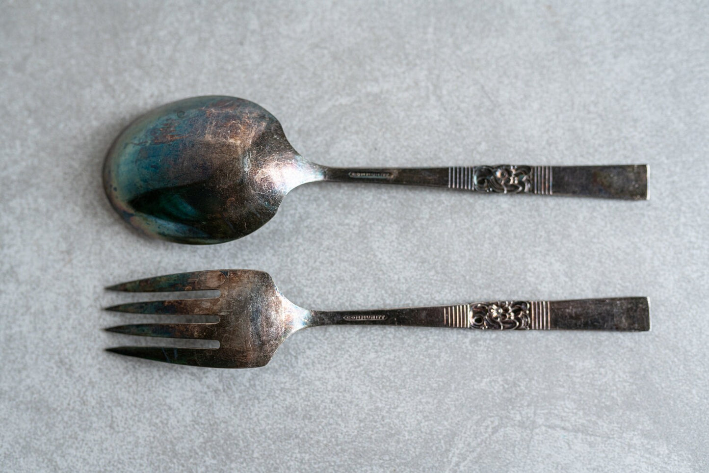 Silverware Serving Pieces by Community - Salad Spoon and Fork
