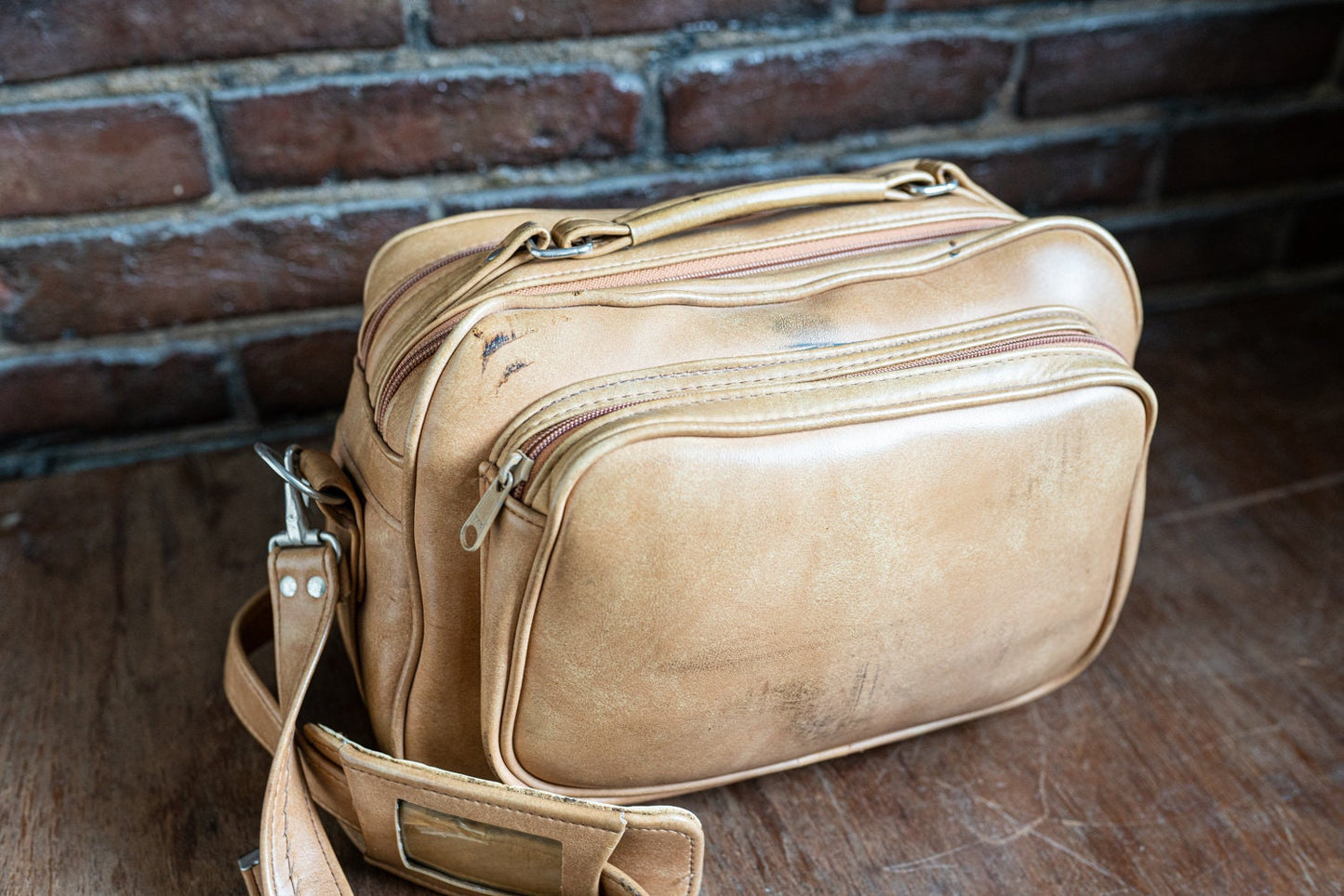Vinyl Camera Bag w/ Shoulder Strap - Circa 1960s