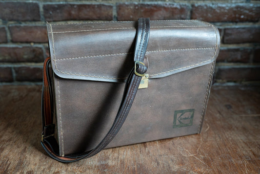Brown Vinyl Kodak Camera Bag - Circa 1970s