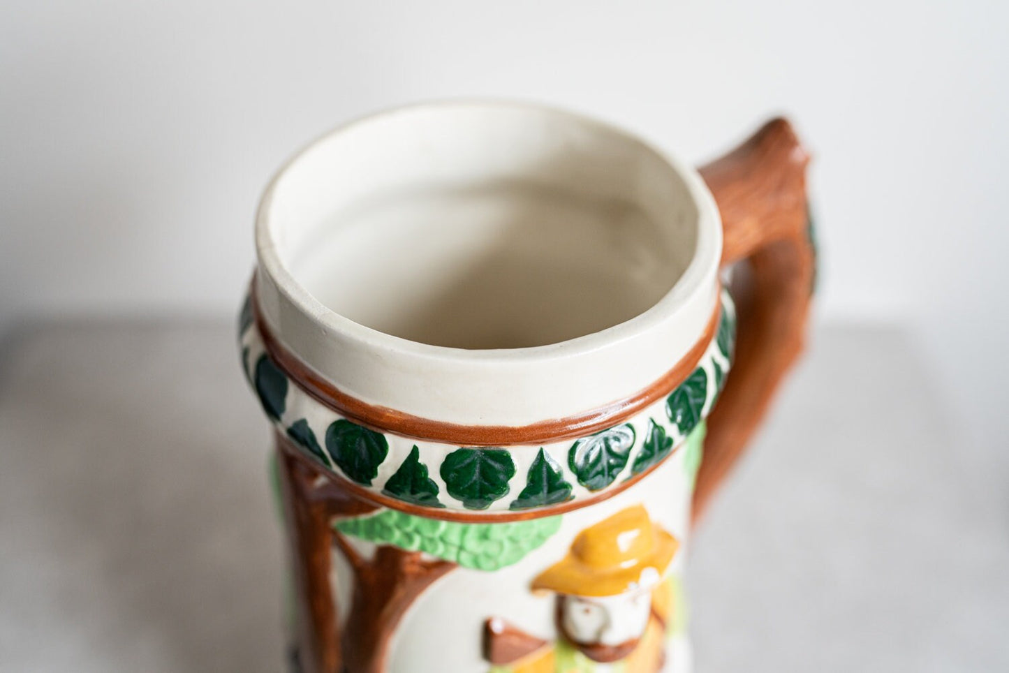 Large Handle Mug w/ Deer, Dog, and Hunter