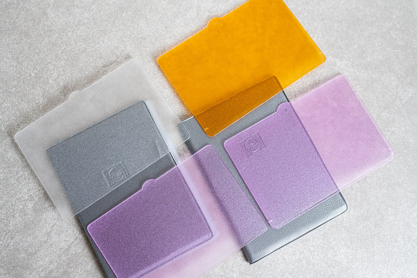 Hard Plastic Lighting Gel filters - Set of 4 - 5 5/16 x 3 5/8