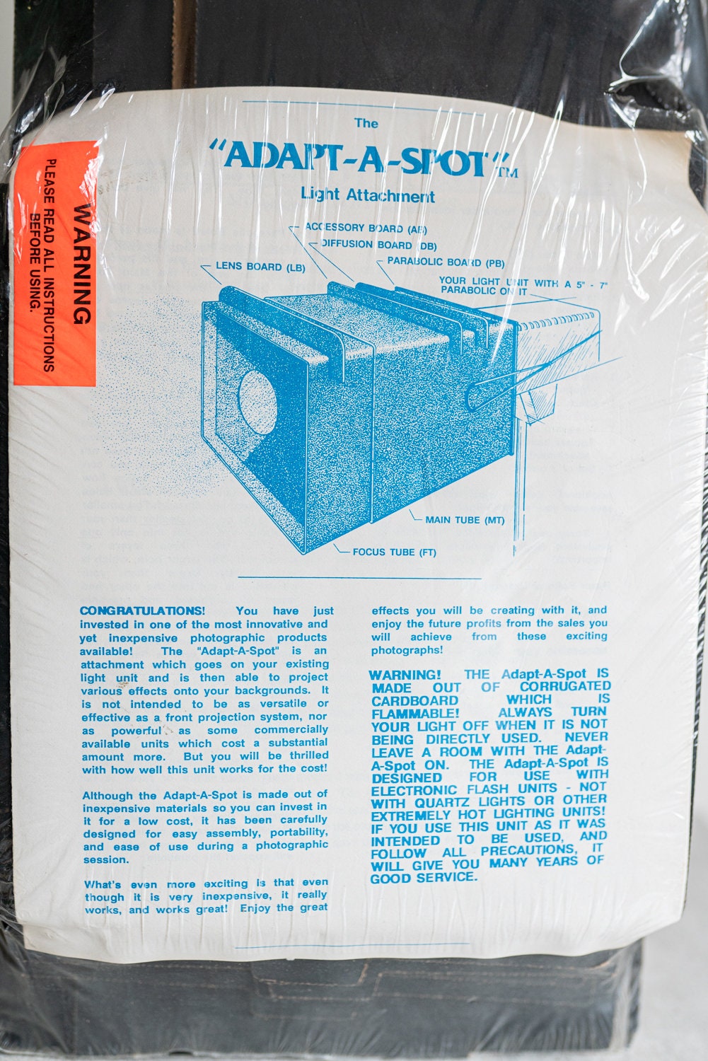 The Adapt-A-Spot Light Attachment - New Old Stock