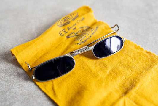 Steampunk Vintage Blue Clip on Sunglasses