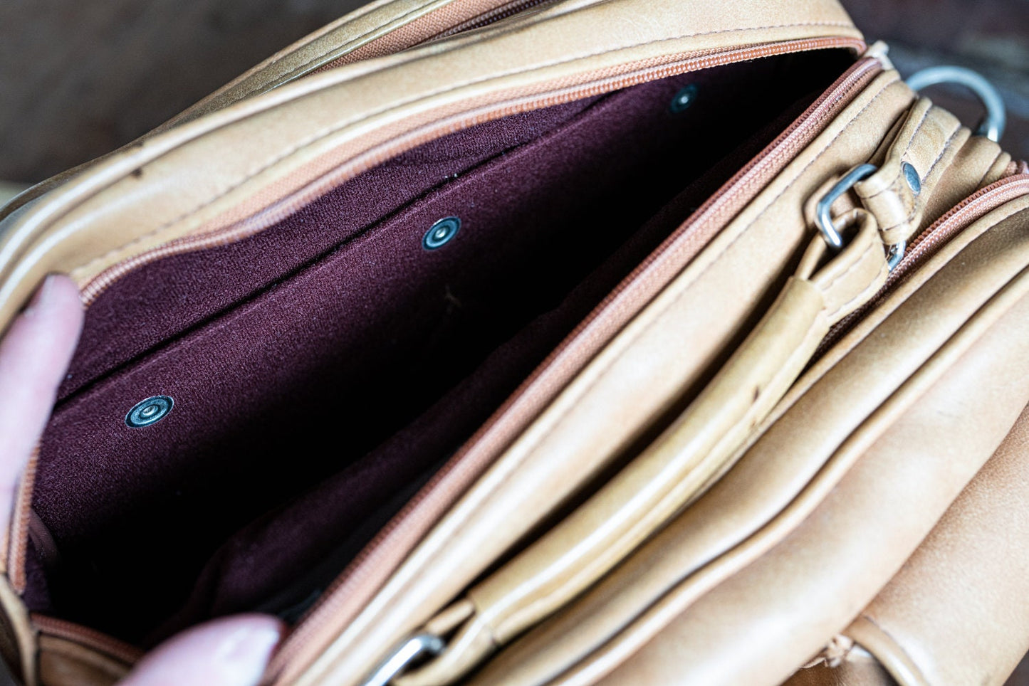 Vinyl Camera Bag w/ Shoulder Strap - Circa 1960s