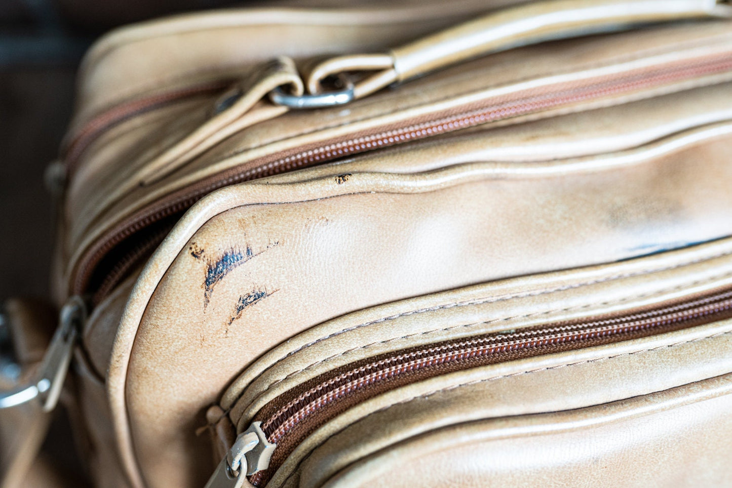 Vinyl Camera Bag w/ Shoulder Strap - Circa 1960s