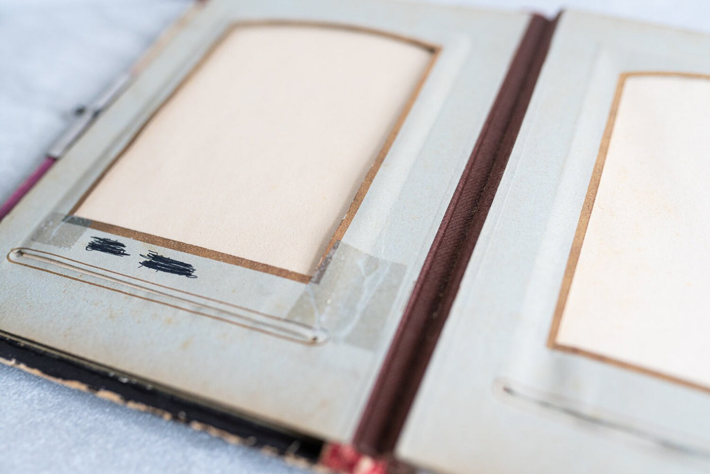 Vintage Photo Album w/ Image of Two People on Front - Circa 1880s